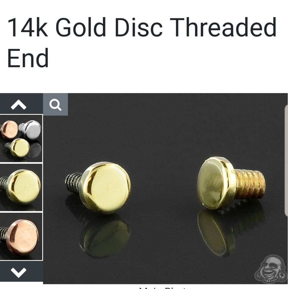 3 gold 2mm disc ends